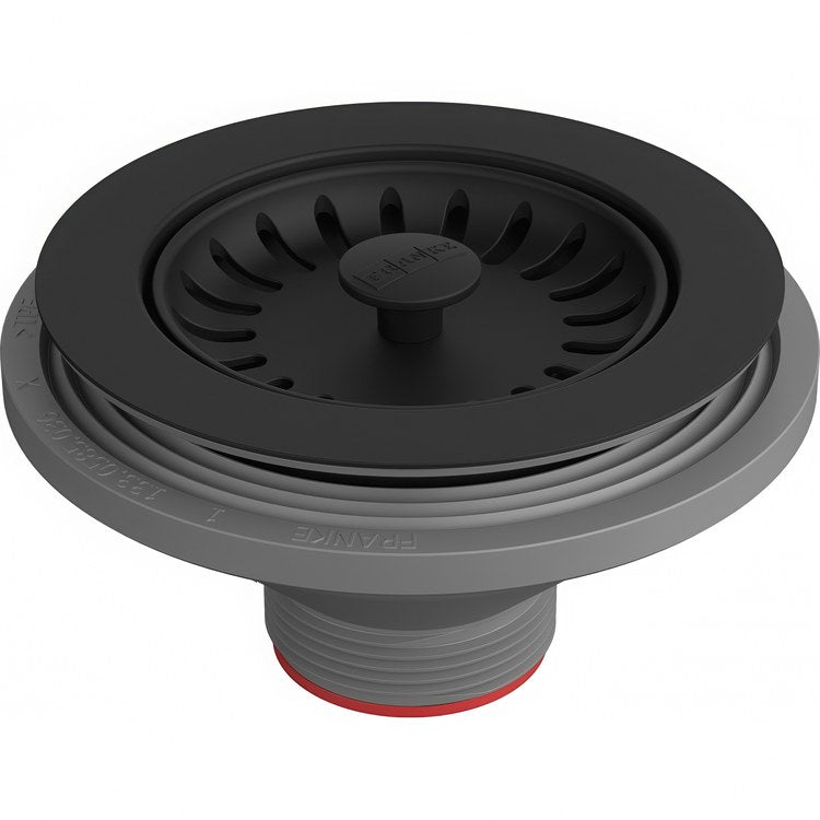 Basket Strainer Maris Colorline Matte Black 3-1/2 Inch Plastic
