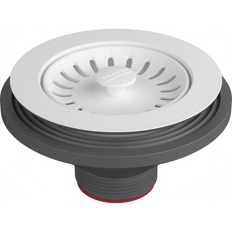 Basket Strainer Maris Colorline Polar White 3-1/2 Inch Plastic