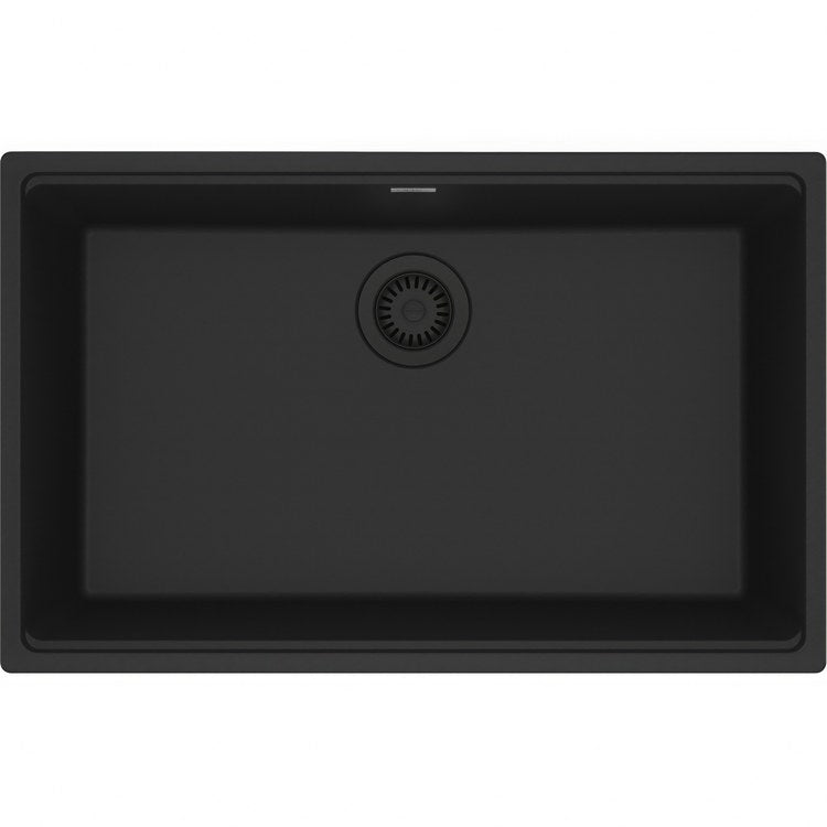 Kitchen Sink Maris 30 x 19 Inch 1 Bowls Matte Black Undermount Rectangle Granite - Image 1