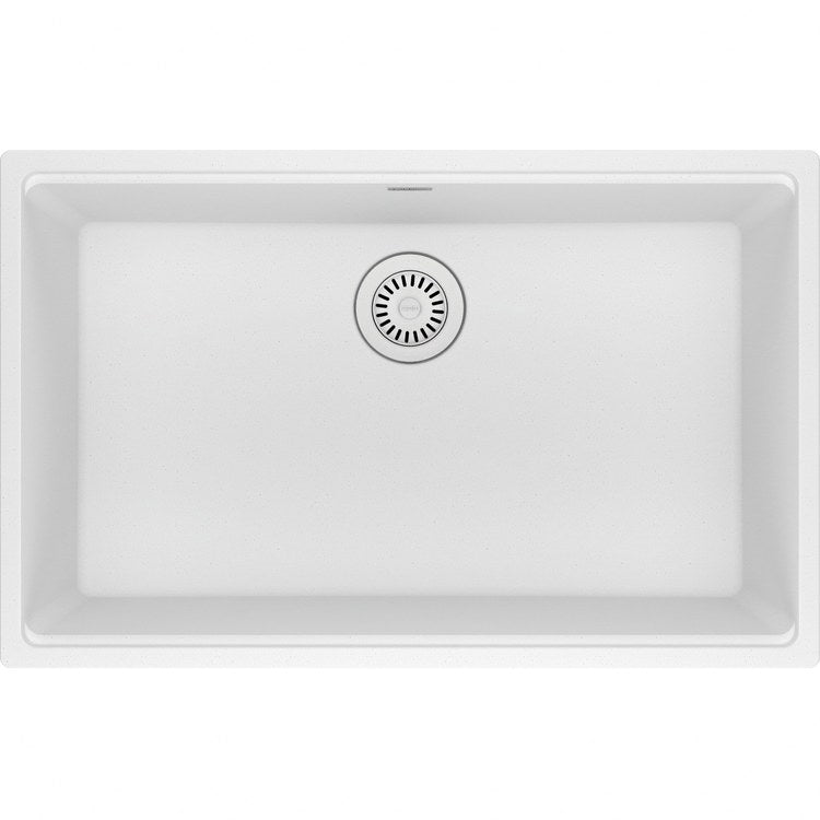 Kitchen Sink Maris 30 x 19 Inch 1 Bowls Polar White Undermount Rectangle Granite - Image 1