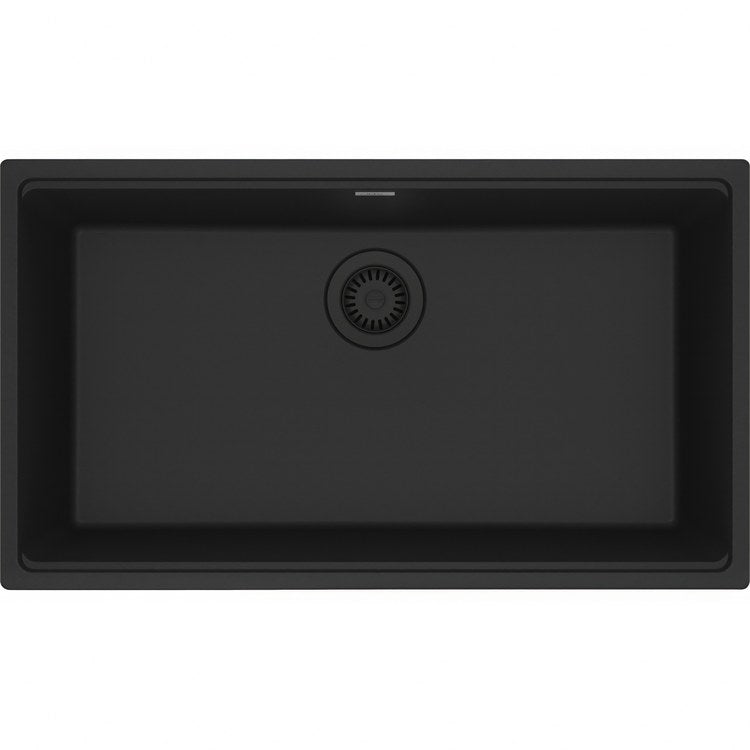 Kitchen Sink Maris 31 x 17-13/16 Inch 1 Bowls Matte Black Undermount Rectangle Granite - Image 1
