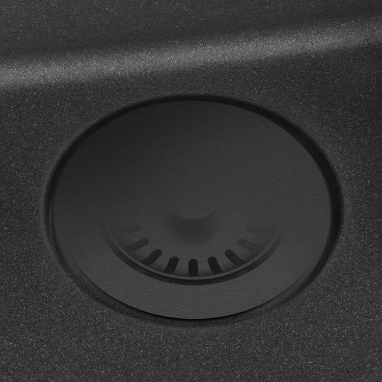 Drain Cover Maris Colorline Round Matte Black Plastic for Franke Maris Orca 2.0 Pro 2 and Kindred Urban Sinks - Image 2