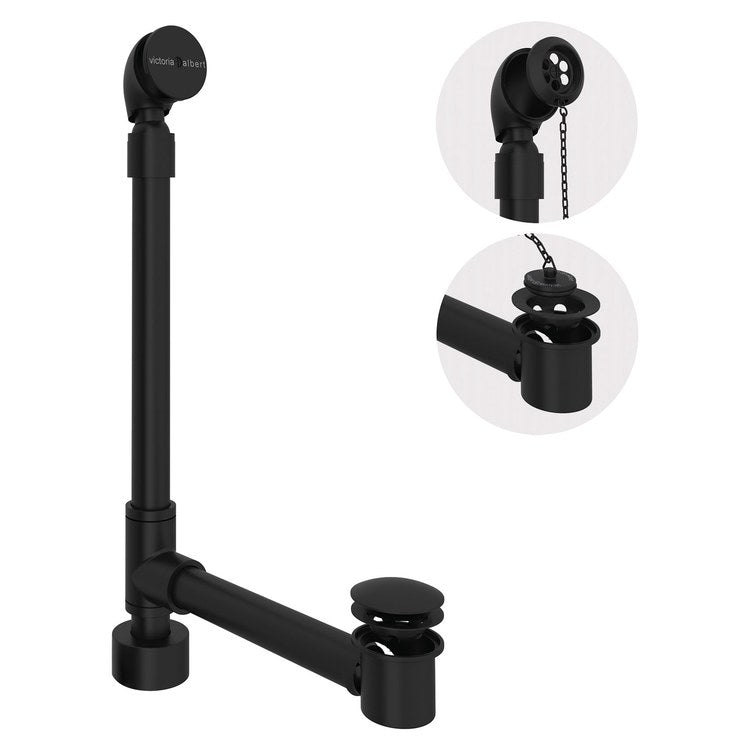 Tub Drain Freestanding 3 x 18-3/8 x 27-5/8 Inch Black - Image 1