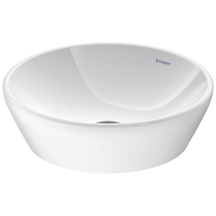 Sink D-Neo 15-3/4 Inch 1 Bowl Vessel Less Overflow Round White Above Counter