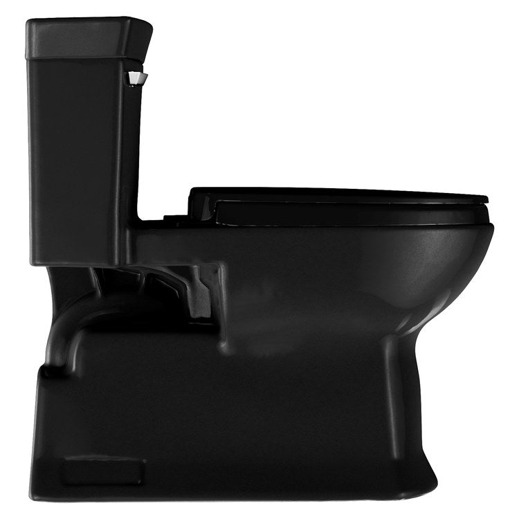 Toilet SOIREE 1 Piece Ebony Elongated WaterSense/cCPU Listed 1.28 Gallons per Flush Tornado Left Front - Image 2