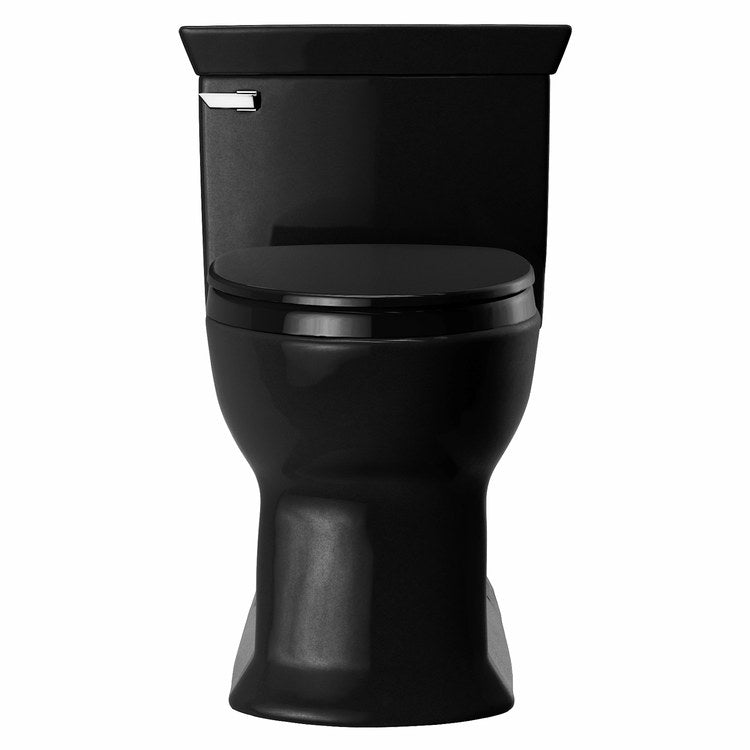 Toilet SOIREE 1 Piece Ebony Elongated WaterSense/cCPU Listed 1.28 Gallons per Flush Tornado Left Front - Image 3