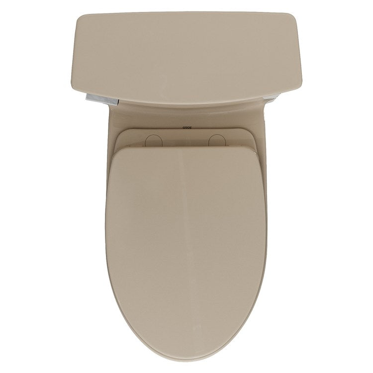 Toilet SOIREE 1 Piece Bone Elongated WaterSense/cCPU Listed 1.28 Gallons per Flush Tornado Left Front - Image 3