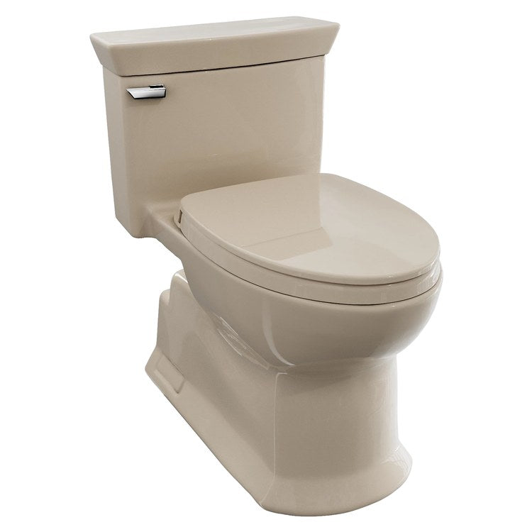 Toilet SOIREE 1 Piece Bone Elongated WaterSense/cCPU Listed 1.28 Gallons per Flush Tornado Left Front