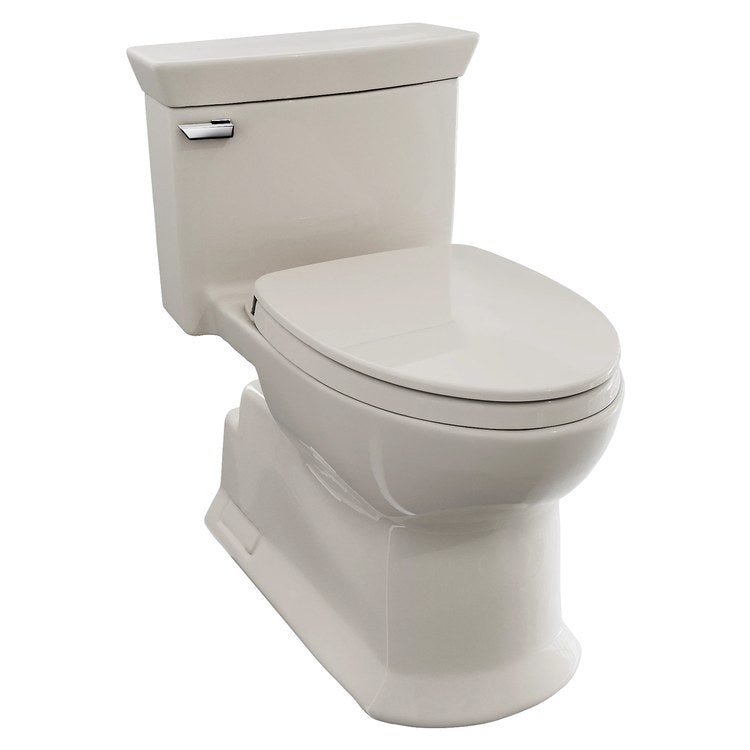 Toilet SOIREE 1 Piece Sedona Beige Elongated WaterSense/cCPU Listed 1.28 Gallons per Flush Tornado Left Front