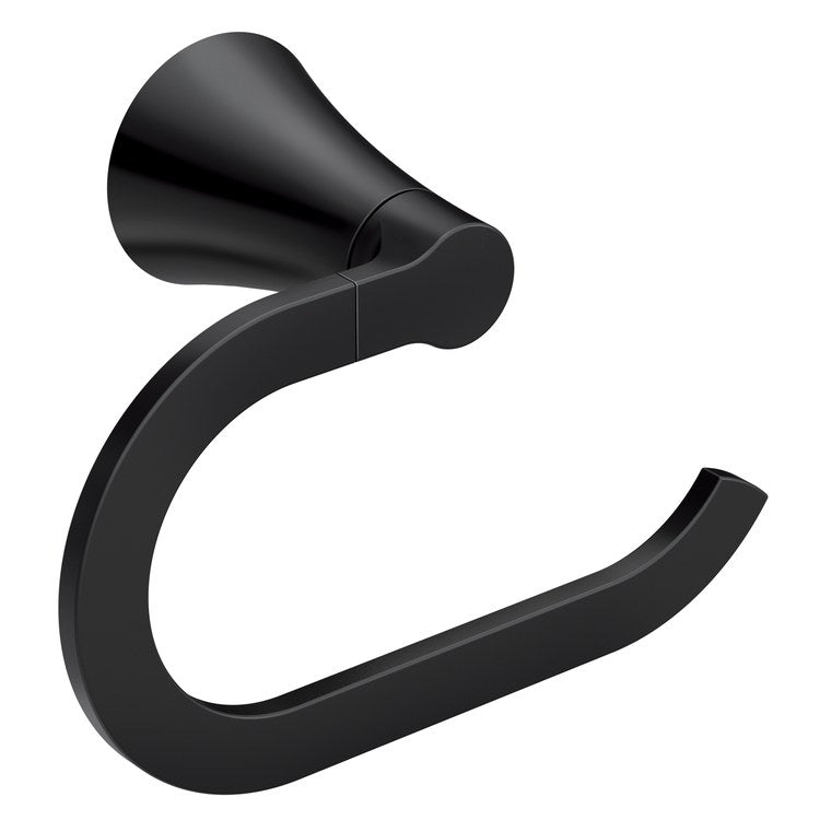 Towel Ring JASE 6-13/16 Inch Open Matte Black Zinc 3 Inch - Image 1