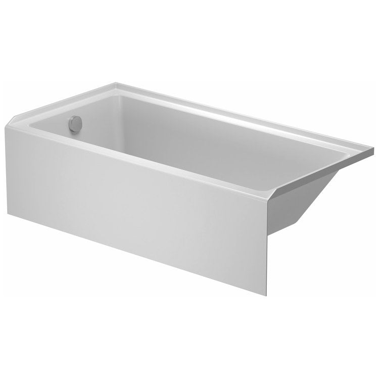 Tub No.1 60 x 30 Inch Alcove with Integrated Front Panel Left Hand White cUPC Listed ADA Acrylic - Image 1