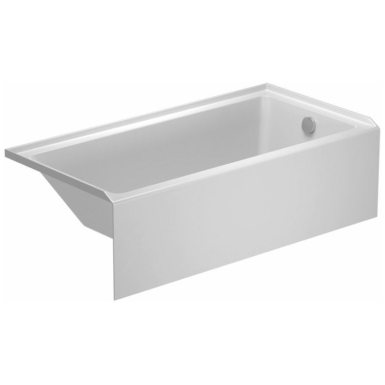 Tub No.1 60 x 30 Inch Alcove with Integrated Front Panel Right White cUPC Listed ADA Acrylic - Image 1