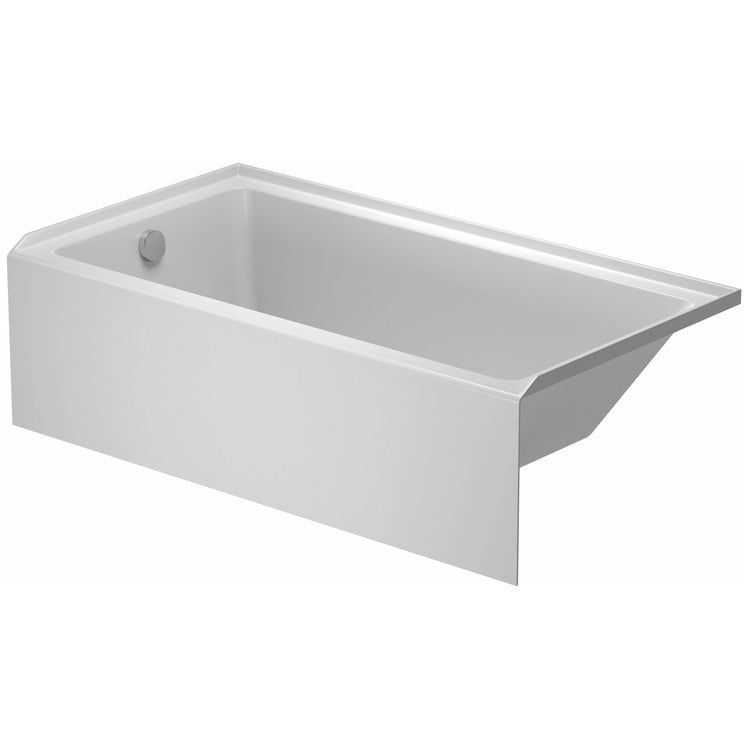 Tub No.1 60 x 32 Inch Alcove with Integrated Front Panel Left Hand White cUPC Listed ADA Acrylic - Image 1