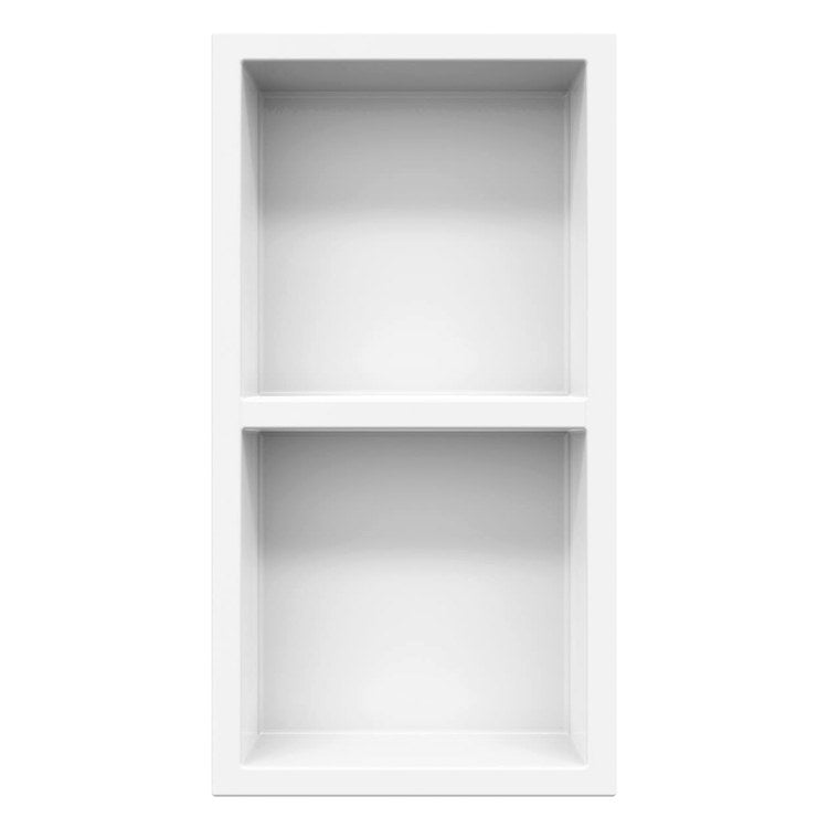 Shower Niche AERIE Rectangle Recessed White 13-1/2 x 4 x 25-1/2 Inch Swanstone - Image 1