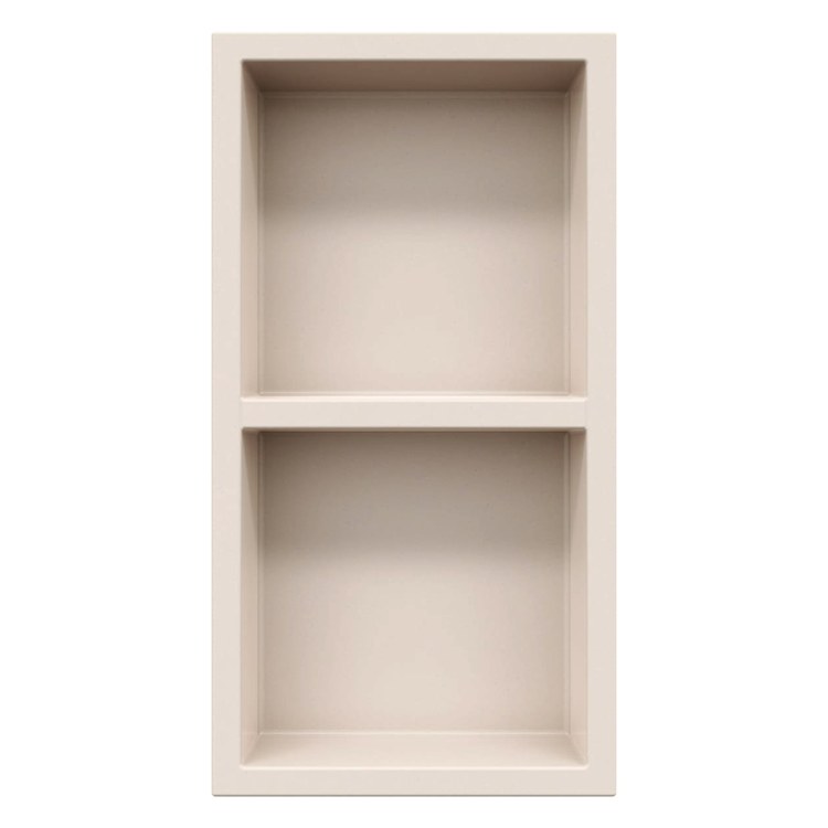 Shower Niche AERIE Rectangle Recessed Tahiti White 13-1/2 x 4 x 25-1/2 Inch Swanstone - Image 1