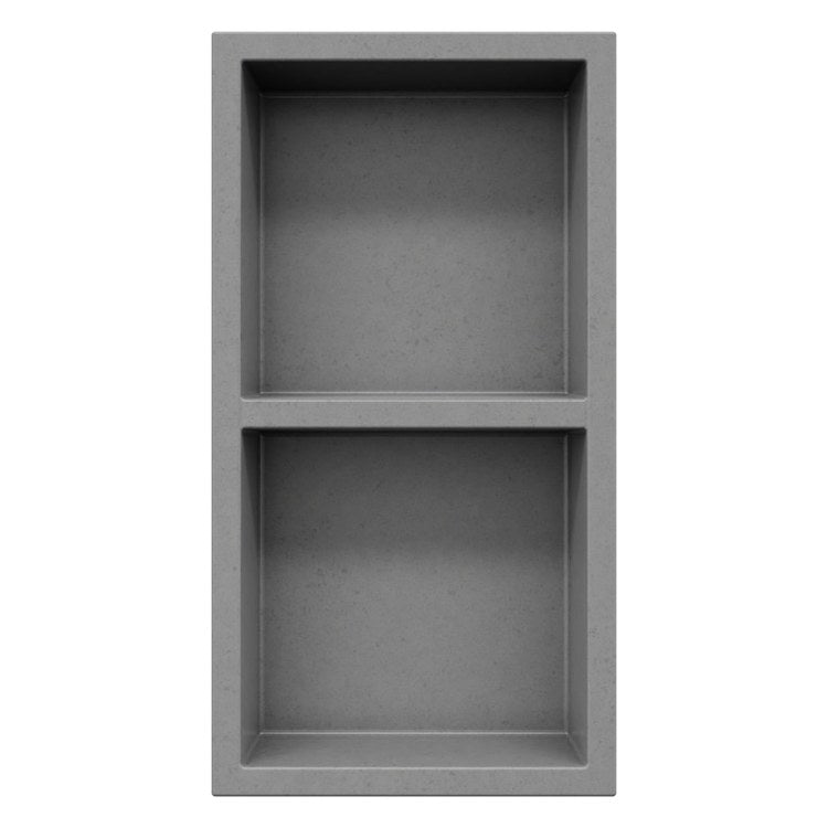 Shower Niche AERIE Rectangle Recessed Ash Gray 13-1/2 x 4 x 25-1/2 Inch Swanstone - Image 1