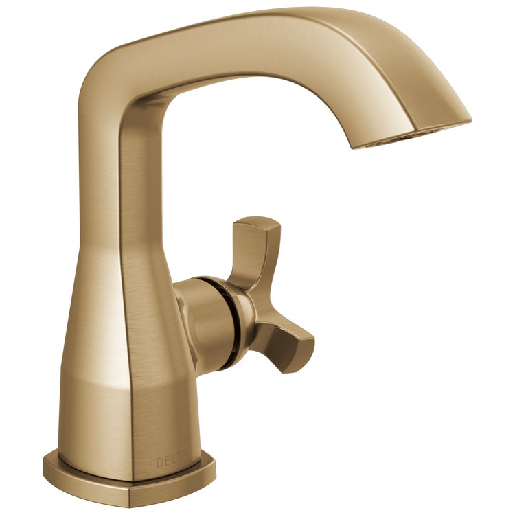 Lavatory Faucet Stryke 1 Helo ADA No-Lead/WaterSense Lumicoat Champagne Bronze 1.2 Gallons per Minute Deck Low Arc Metal Pop-Up 1/3 Hole Diamond Seal Technology - Image 1