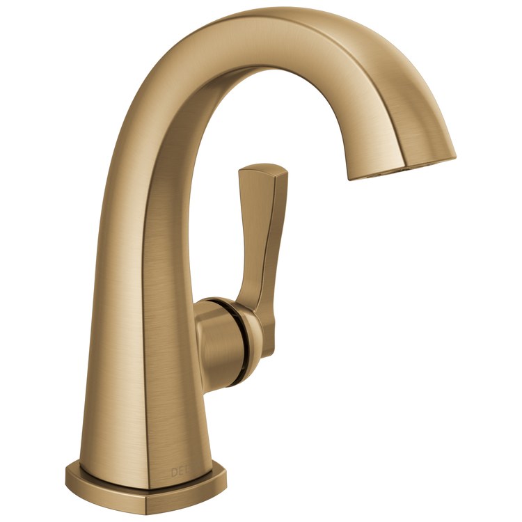 Lavatory Faucet Stryke 1 Lever ADA No-Lead/WaterSense Lumicoat Champagne Bronze 1.2 Gallons per Minute Deck Low Arc Metal Pop-Up 1/3 Hole Diamond Seal Technology - Image 1