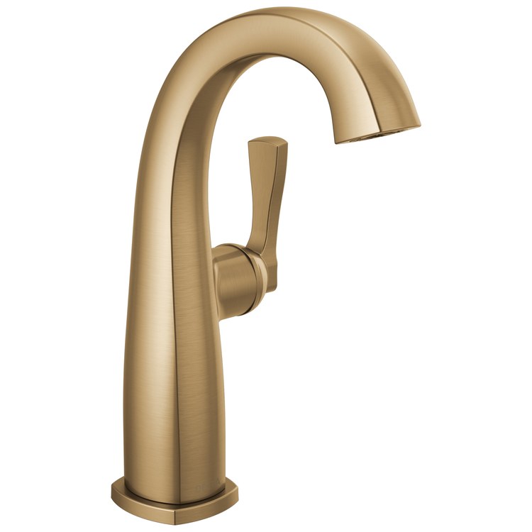 Lavatory Faucet Stryke 1 Lever ADA WaterSense/CALGreen Lumicoat Champagne Bronze 1.2 Gallons per Minute Deck Arc Less Drain 1 Hole - Image 1