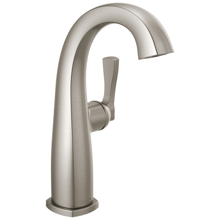 Lavatory Faucet Stryke 1 Lever ADA WaterSense/CALGreen Lumicoat Stainless 1.2 Gallons per Minute Deck Arc Less Drain 1 Hole - Image 1