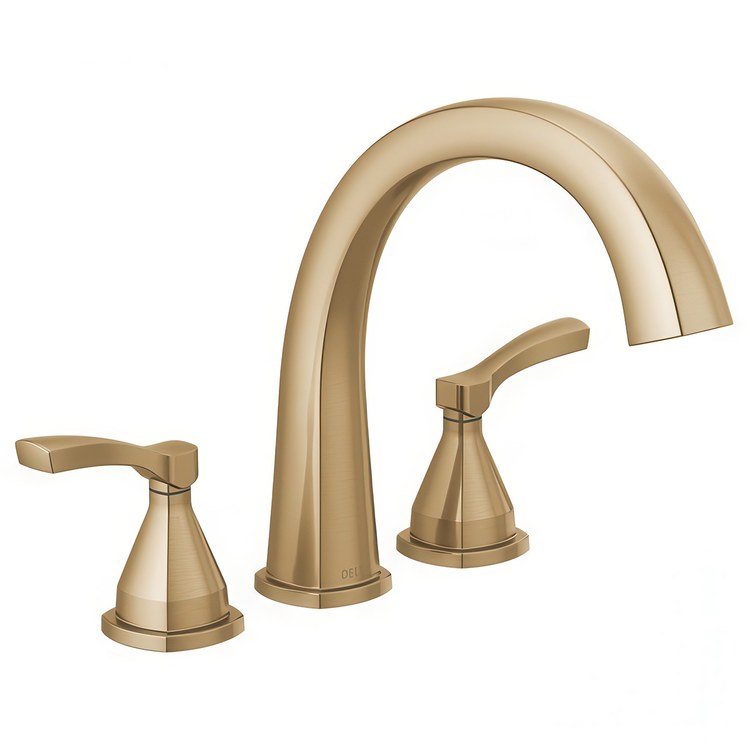 Roman Tub Trim Stryke 2 Lever Lumicoat Champagne Bronze WaterSense ADA 8 to 16 Inch Spread 3 Hole - Image 1
