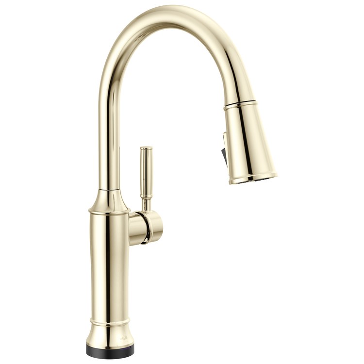 Kitchen Faucet Renaldi 1 Lever ADA No-Lead/CALGreen Lumicoat Polished Nickel Pull Down 3 Function Gooseneck 360 DEG Swivel 1 Hole Deck Touch2O with Touchless/Diamond Seal 1.8 Gallons per Minute - Image 1