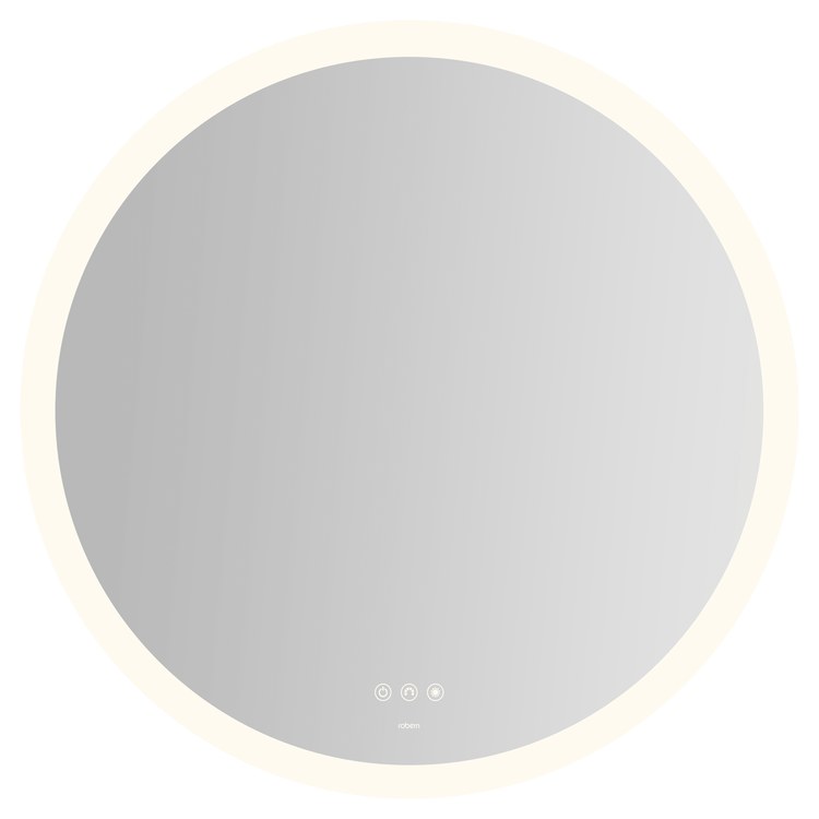 Bathroom Mirror Instinct with Perimeter Lighting Round 30 Inch Wall Mount