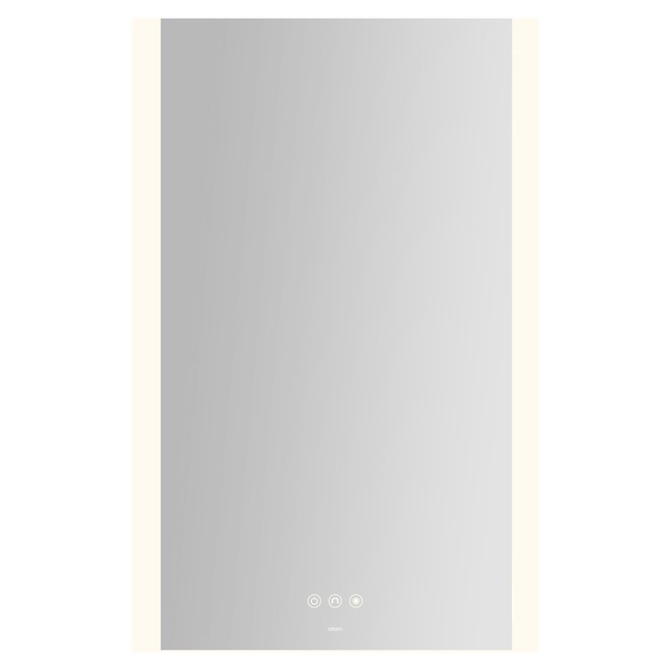 Bathroom Mirror Instinct with Vertical Edge Lighting Rectangle 20 x 30 Inch Wall Mount