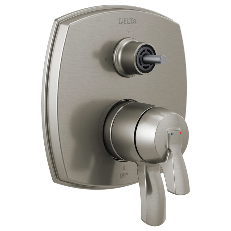 Diverter Trim Stryke 3 Functions Lumicoat Stainless 2 Lever ADA for MultiChoice Universal R22000 Series Rough Valve - Image 1