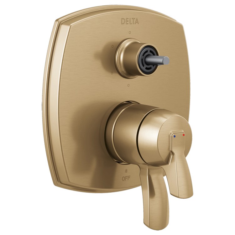 Diverter Trim Stryke 17 Series 6 Functions Lumicoat Champagne Bronze 2 Lever ADA for MultiChoice Universal R22000 Series Rough Valve - Image 1
