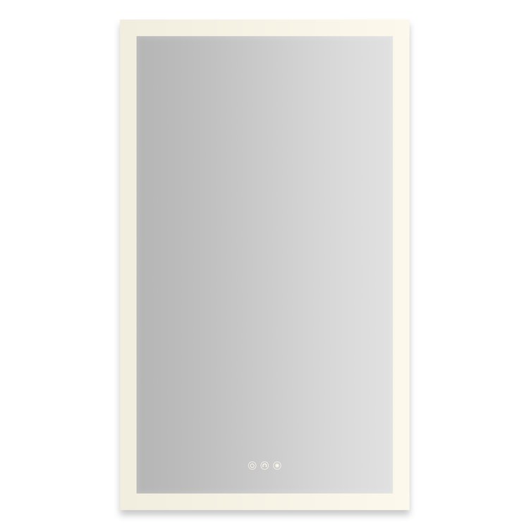 Medicine Cabinet AIO 24 x 40 Inch with Perimeter Lighting 1 Doors Triple Mirror Left Hinge - Image 1