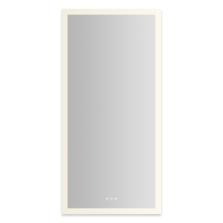 Medicine Cabinet AIO 24 x 48 Inch with Perimeter Lighting 1 Doors Triple Mirror Left Hinge