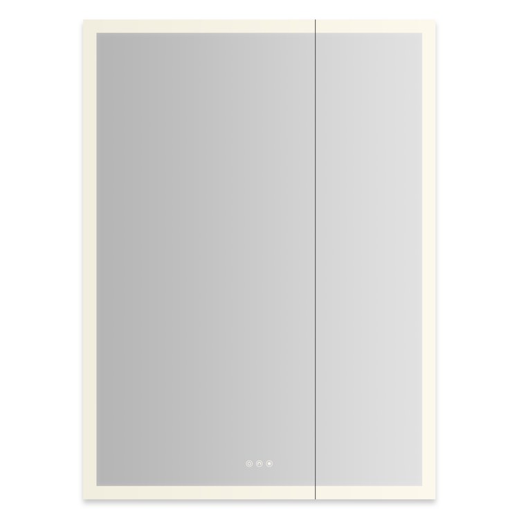 Medicine Cabinet AIO 36 x 48 Inch with Perimeter Lighting 2 Doors Triple Mirror Left Hinge