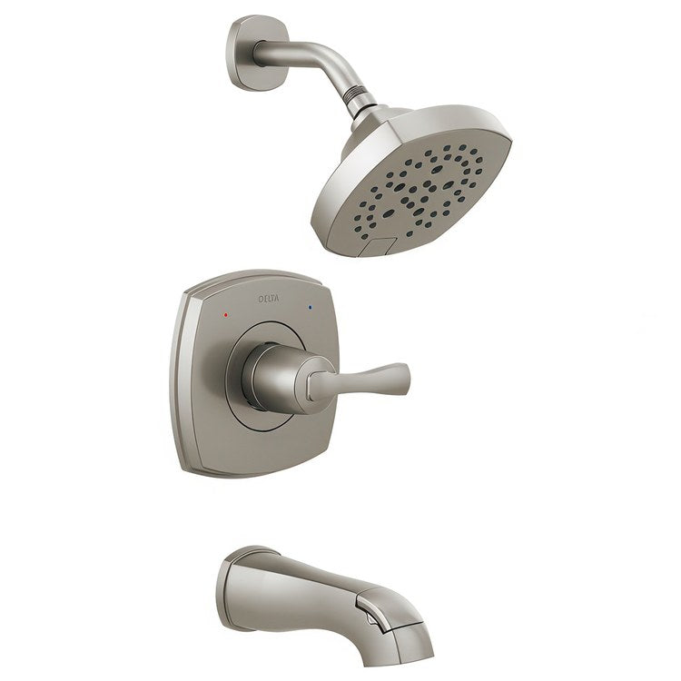 Tub and Shower Trim Stryke 14 1 Lever Lumicoat Stainless WaterSense ADA 1.75 Gallons per Minute for MultiChoice Universal R10000 Series Rough Valve