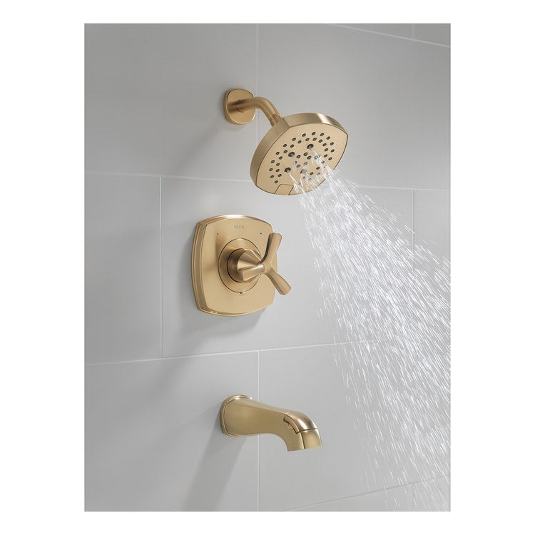 Tub and Shower Trim Stryke 14 1 Helo Lumicoat Champagne Bronze WaterSense ADA 1.75 Gallons per Minute for MultiChoice Universal R10000 Series Rough Valve - Image 2