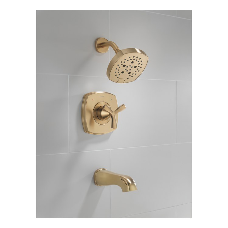 Tub and Shower Trim Stryke 14 1 Helo Lumicoat Champagne Bronze WaterSense ADA 1.75 Gallons per Minute for MultiChoice Universal R10000 Series Rough Valve - Image 3