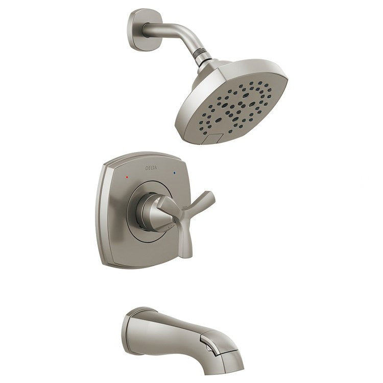 Tub and Shower Trim Stryke 14 1 Helo Lumicoat Stainless WaterSense ADA 1.75 Gallons per Minute for MultiChoice Universal R10000 Series Rough Valve