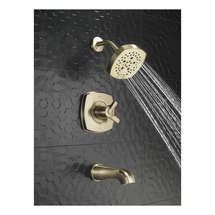 Tub and Shower Trim Stryke 17 2 Lever Lumicoat Champagne Bronze WaterSense ADA 1.75 Gallons per Minute for MultiChoice Universal R10000 Series Rough Valve - Image 2