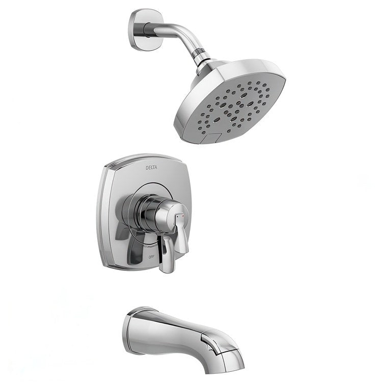 Tub and Shower Trim Stryke 17 2 Lever Lumicoat Chrome WaterSense ADA 1.75 Gallons per Minute for MultiChoice Universal R10000 Series Rough Valve