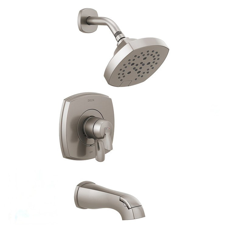 Tub and Shower Trim Stryke 17 2 Lever Lumicoat Stainless WaterSense ADA 1.75 Gallons per Minute for MultiChoice Universal R10000 Series Rough Valve