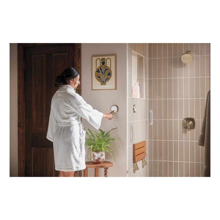 Shower Trim Stryke 17 Series 2 Lever Lumicoat Champagne Bronze WaterSense ADA 1.75 Gallons per Minute Square 5 Function H2Okinetic for MultiChoice Universal R10000 Series Rough Valve - Image 2