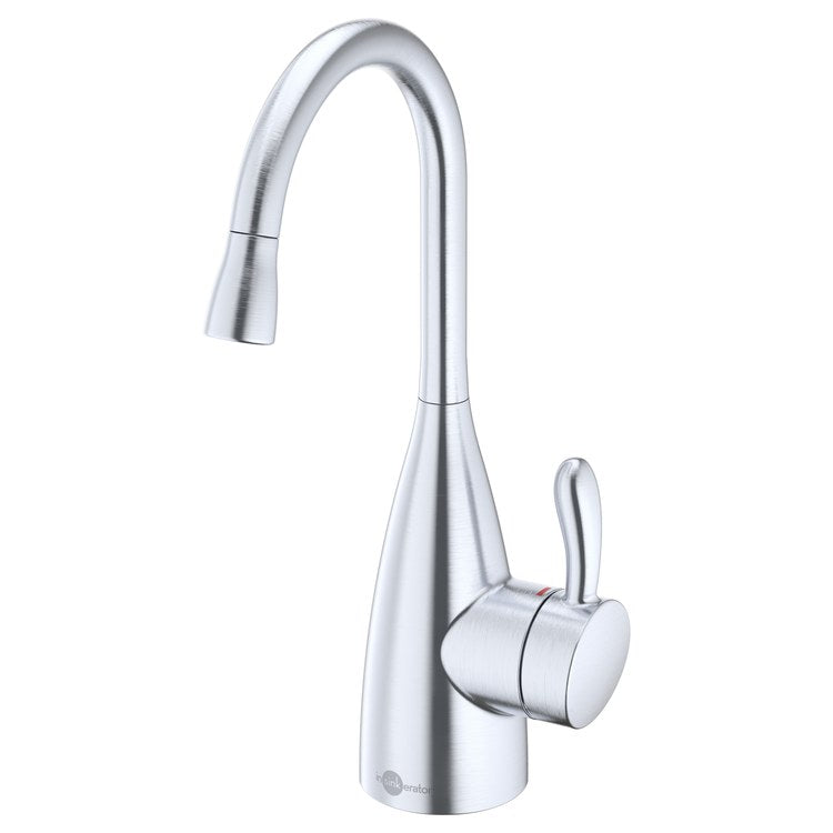 Hot Water Dispenser Showroom Transitional 1010 Instant 1 Lever ADA Gooseneck 360 DEG Swivel Arctic Steel - Image 1