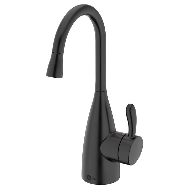 Hot Water Dispenser Showroom Transitional 1010 Instant 1 Lever ADA Gooseneck 360 DEG Swivel Matte Black - Image 1
