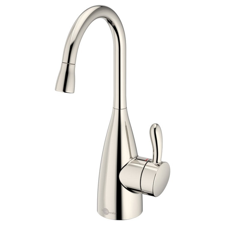 Hot Water Dispenser Showroom Transitional 1010 Instant 1 Lever ADA Gooseneck 360 DEG Swivel Polished Nickel - Image 1