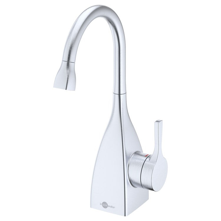 Hot Water Dispenser Showroom Transitional 1020 Instant 1 Lever ADA Gooseneck 360 DEG Swivel Arctic Steel - Image 1