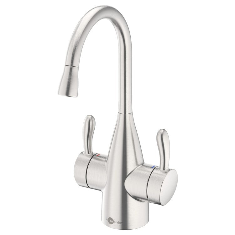 Water Dispenser Showroom Transitional 1010 Instant 2 Lever ADA Gooseneck 360 DEG Swivel Stainless Steel - Image 1