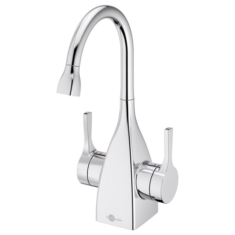 Water Dispenser Showroom Transitional 1020 Instant 2 Lever ADA Gooseneck 360 DEG Swivel Chrome - Image 1