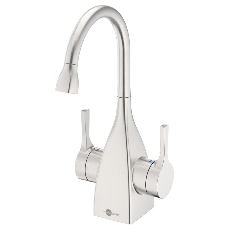 Water Dispenser Showroom Transitional 1020 Instant 2 Lever ADA Gooseneck 360 DEG Swivel Stainless Steel - Image 1