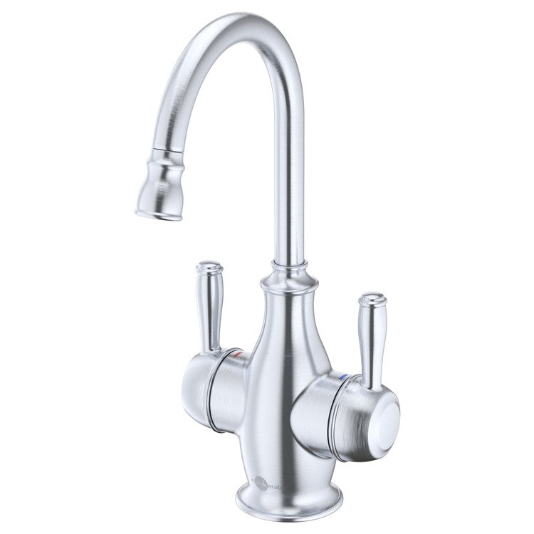 Water Dispenser Showroom Traditional 2010 Instant 2 Lever ADA Gooseneck 360 DEG Swivel Arctic Steel - Image 1