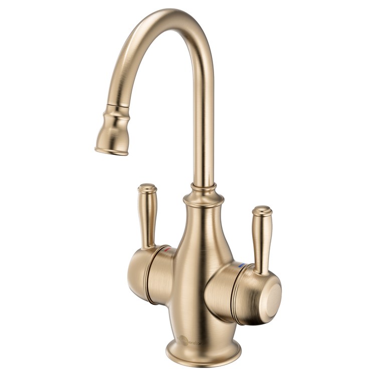 Water Dispenser Showroom Traditional 2010 Instant 2 Lever ADA Gooseneck 360 DEG Swivel Brushed Bronze - Image 1